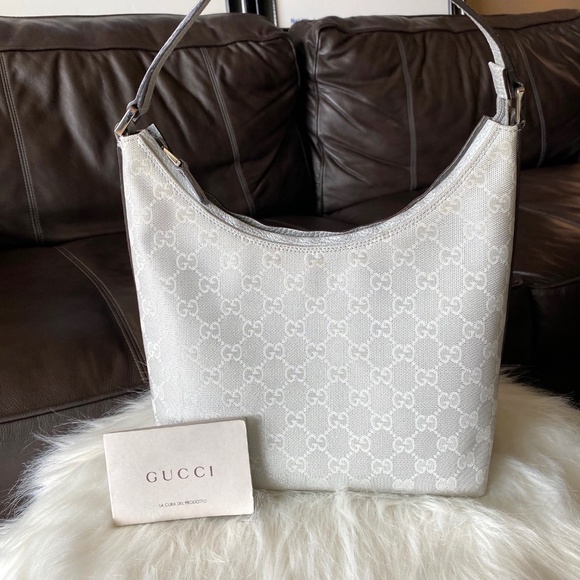 Gucci Handbags - ✨AUTHENTIC✨Gucci Monogram GG Hobo Silver